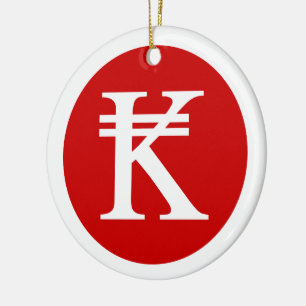 Laos Kip Lao/Laotian Money Sign Keramisch Ornament