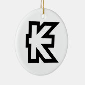 Laos Kip Lao/Laotian Money Sign Keramisch Ornament (Rechts)