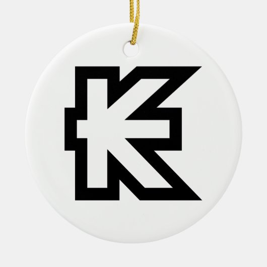 Laos Kip Lao/Laotian Money Sign Keramisch Ornament (Voorkant)