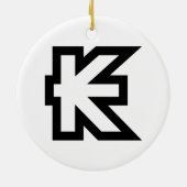 Laos Kip Lao/Laotian Money Sign Keramisch Ornament (Achterkant)