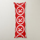 Laos Kip Lao/Laotian Money Sign Lichaamskussen (Achterkant (Verticaal))