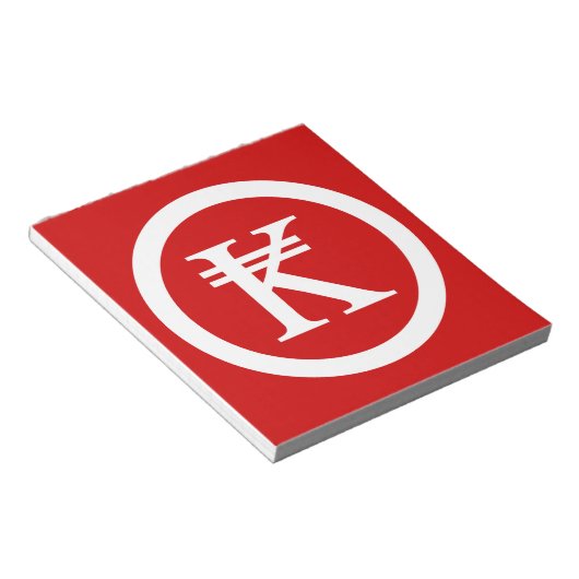 Laos Kip Lao/Laotian Money Sign Notitieblok (Schuin)