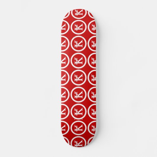 Laos Kip Lao/Laotian Money Sign Persoonlijk Skateboard (Voorkant)