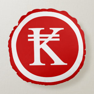 Laos Kip Lao/Laotian Money Sign Rond Kussen
