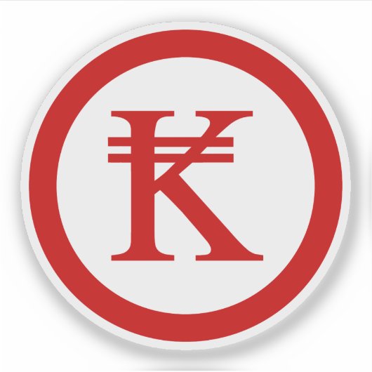 Laos Kip Lao/Laotian Money Sign Sticker (Voorkant)