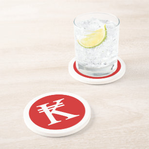 Laos Kip Lao/Laotian Money Sign Zandsteen Onderzetter