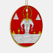 Laos * Koninkrijk kerstversiering Keramisch Ornament (Rechts)