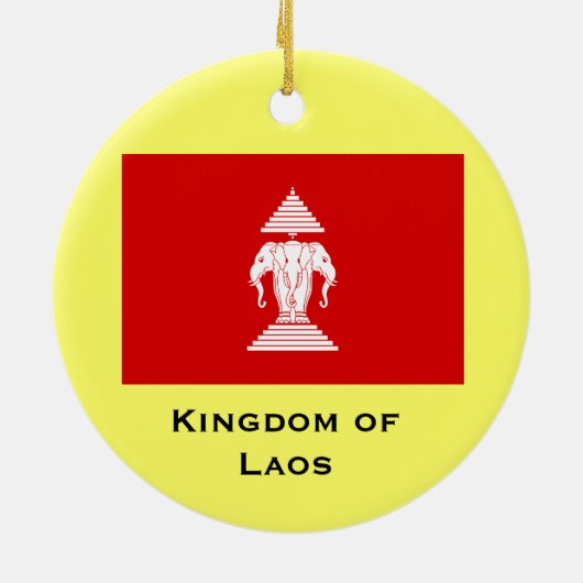 Laos * Koninkrijk kerstversiering Keramisch Ornament (Achterkant)