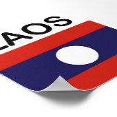 laos - land politieke kaart poster (Hoek)