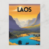 Laos Landschap Reizen Kunst Briefkaart (Voorkant)