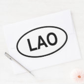 Laos "LAO" Ovale Sticker (Envelop)