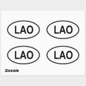 Laos "LAO" Ovale Sticker (Vel)
