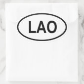Laos "LAO" Ovale Sticker (Tas)