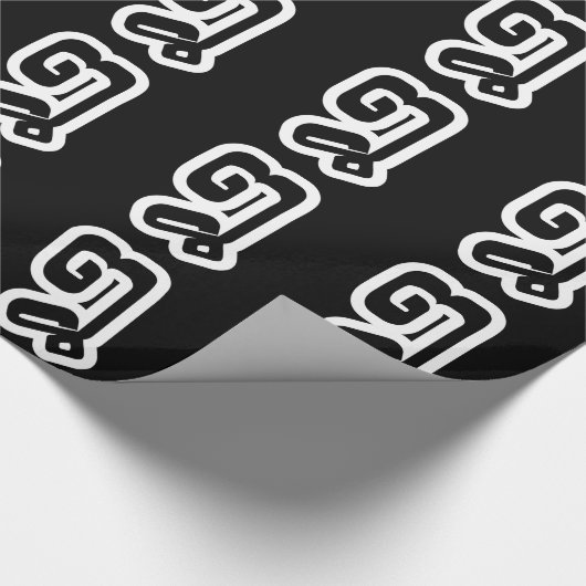 Laos / Laos Number 8 / 8 / ໘ (Bad/Paet) Laotiaans Cadeaupapier (Hoek)