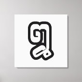 Laos / Laos Number 8 / 8 / ໘ (Bad/Paet) Laotiaans Canvas Afdruk (Voorkant)