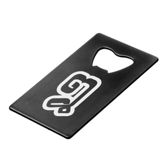 Laos / Laos Number 8 / 8 / ໘ (Bad/Paet) Laotiaans Creditkaart Flessenopener (Voorkant Gekanteld)