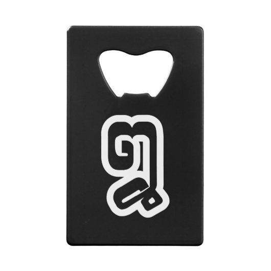 Laos / Laos Number 8 / 8 / ໘ (Bad/Paet) Laotiaans Creditkaart Flessenopener (Achterkant)