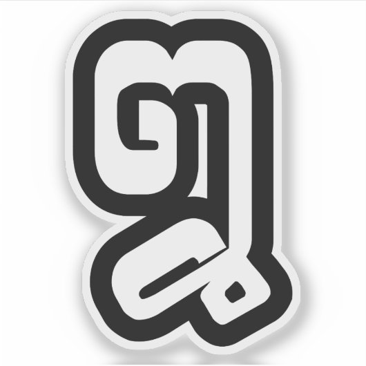 Laos / Laos Number 8 / 8 / ໘ (Bad/Paet) Laotiaans Sticker (Voorkant)