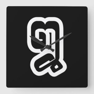 Laos / Laos Number 8 / 8 / ໘ (Bad/Paet) Laotiaans Vierkante Klok