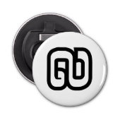 Laos / Laos Number Nine / 9 / ໙ (Kao/Gao) Laotiaan Button Flesopener (Voorkant)