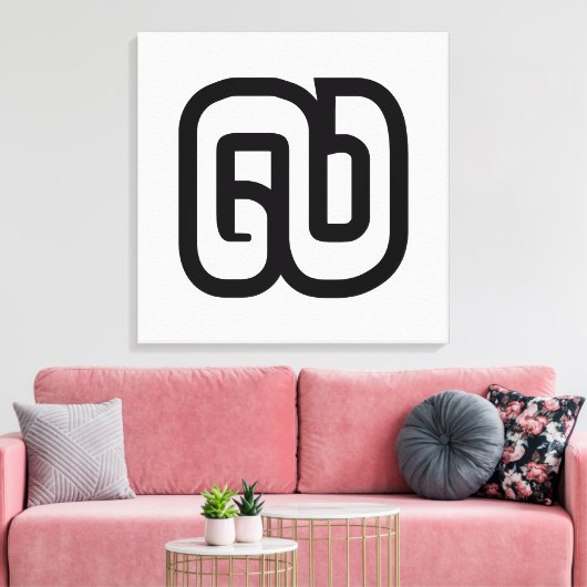 Laos / Laos Number Nine / 9 / ໙ (Kao/Gao) Laotiaan Canvas Afdruk (Insitu (Woonkamer))