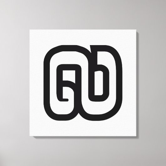 Laos / Laos Number Nine / 9 / ໙ (Kao/Gao) Laotiaan Canvas Afdruk (Voorkant)