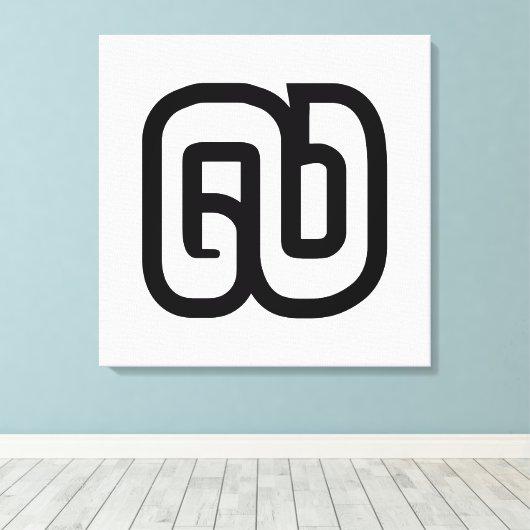 Laos / Laos Number Nine / 9 / ໙ (Kao/Gao) Laotiaan Canvas Afdruk (Insitu (Houten vloer))