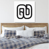 Laos / Laos Number Nine / 9 / ໙ (Kao/Gao) Laotiaan Canvas Afdruk (Insitu (Slaapkamer))