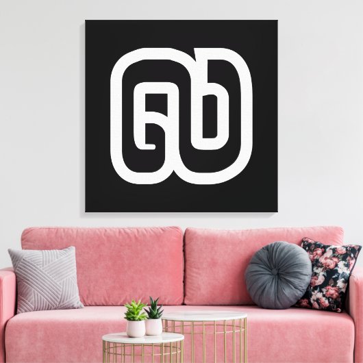 Laos / Laos Number Nine / 9 / ໙ (Kao/Gao) Laotiaan Canvas Afdruk (Insitu (Woonkamer))