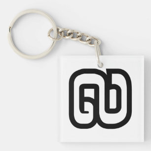 Laos / Laos Number Nine / 9 / ໙ (Kao/Gao) Laotiaan Sleutelhanger