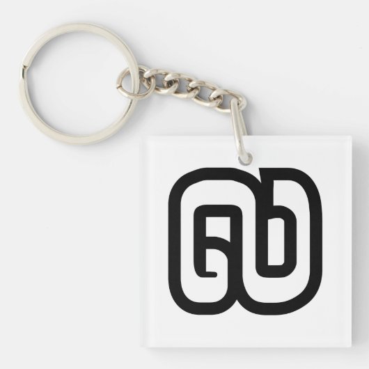 Laos / Laos Number Nine / 9 / ໙ (Kao/Gao) Laotiaan Sleutelhanger (Voorkant)