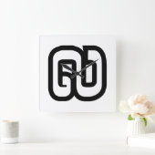 Laos / Laos Number Nine / 9 / ໙ (Kao/Gao) Laotiaan Vierkante Klok (Huis)