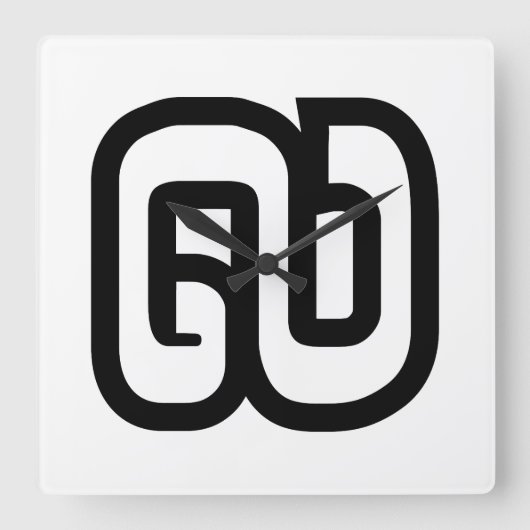 Laos / Laos Number Nine / 9 / ໙ (Kao/Gao) Laotiaan Vierkante Klok (Voorkant)