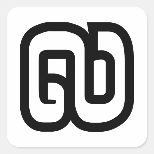 Laos / Laos Number Nine / 9 / ໙ (Kao/Gao) Laotiaan Vierkante Sticker (Voorkant)