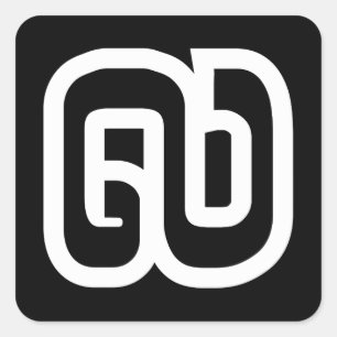 Laos / Laos Number Nine / 9 / ໙ (Kao/Gao) Laotiaan Vierkante Sticker