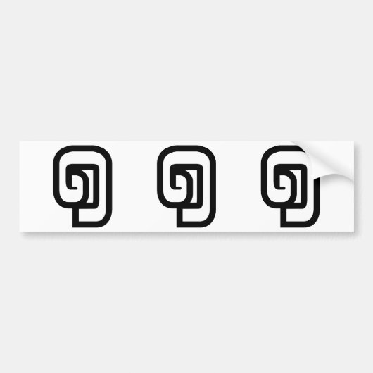 Laos / Laos Nummer 1 / 1 / ໑ (Nung/Nueng) Laotiaan Bumpersticker (Voorkant)