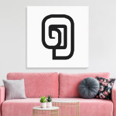 Laos / Laos Nummer 1 / 1 / ໑ (Nung/Nueng) Laotiaan Canvas Afdruk (Insitu (Woonkamer))