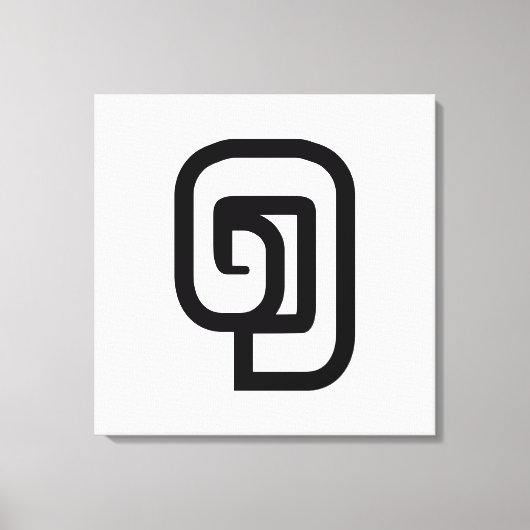 Laos / Laos Nummer 1 / 1 / ໑ (Nung/Nueng) Laotiaan Canvas Afdruk (Voorkant)