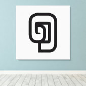 Laos / Laos Nummer 1 / 1 / ໑ (Nung/Nueng) Laotiaan Canvas Afdruk (Insitu (Houten vloer))