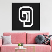 Laos / Laos Nummer 1 / 1 / ໑ (Nung/Nueng) Laotiaan Canvas Afdruk (Insitu (Woonkamer))