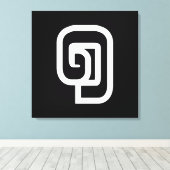 Laos / Laos Nummer 1 / 1 / ໑ (Nung/Nueng) Laotiaan Canvas Afdruk (Insitu (Houten vloer))