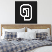 Laos / Laos Nummer 1 / 1 / ໑ (Nung/Nueng) Laotiaan Canvas Afdruk (Insitu (Slaapkamer))