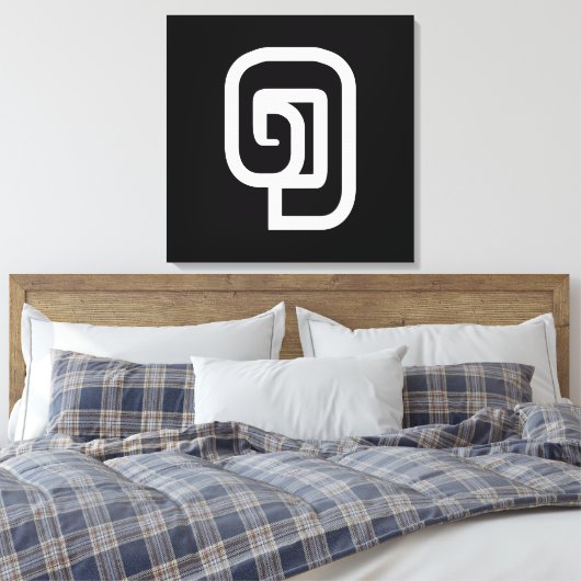 Laos / Laos Nummer 1 / 1 / ໑ (Nung/Nueng) Laotiaan Canvas Afdruk (Insitu (Slaapkamer))