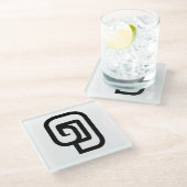 Laos / Laos Nummer 1 / 1 / ໑ (Nung/Nueng) Laotiaan Glazen Onderzetter (Schuin)