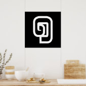 Laos / Laos Nummer 1 / 1 / ໑ (Nung/Nueng) Laotiaan Poster (Keuken)