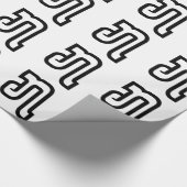 Laos / Laos Nummer 7 / 7 / ໗ (Jet/Chet) Laotiaans Cadeaupapier (Hoek)