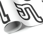 Laos / Laos Nummer 7 / 7 / ໗ (Jet/Chet) Laotiaans Cadeaupapier (Rol Hoek)