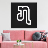 Laos / Laos Nummer 7 / 7 / ໗ (Jet/Chet) Laotiaans Canvas Afdruk (Insitu (Woonkamer))