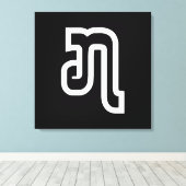 Laos / Laos Nummer 7 / 7 / ໗ (Jet/Chet) Laotiaans Canvas Afdruk (Insitu (Houten vloer))