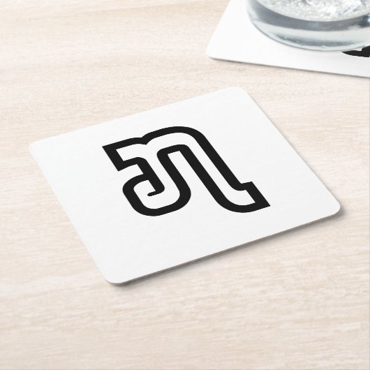 Laos / Laos Nummer 7 / 7 / ໗ (Jet/Chet) Laotiaans Kartonnen Onderzetters (Schuin)